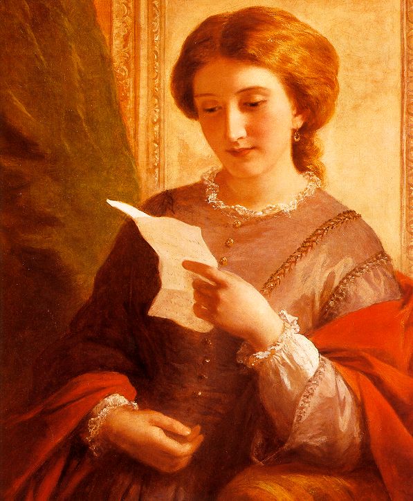 Alfred Chalon Girl Reading a Letter